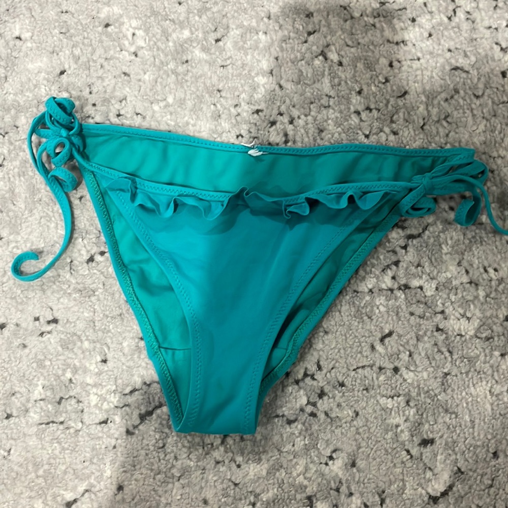 blue ruffle bikini bottoms
